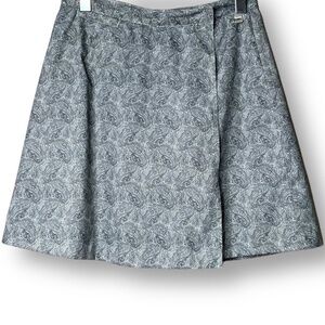 LPGA Black & White Paisley Print Golf Skort Easy Care Polyester US Sz 6